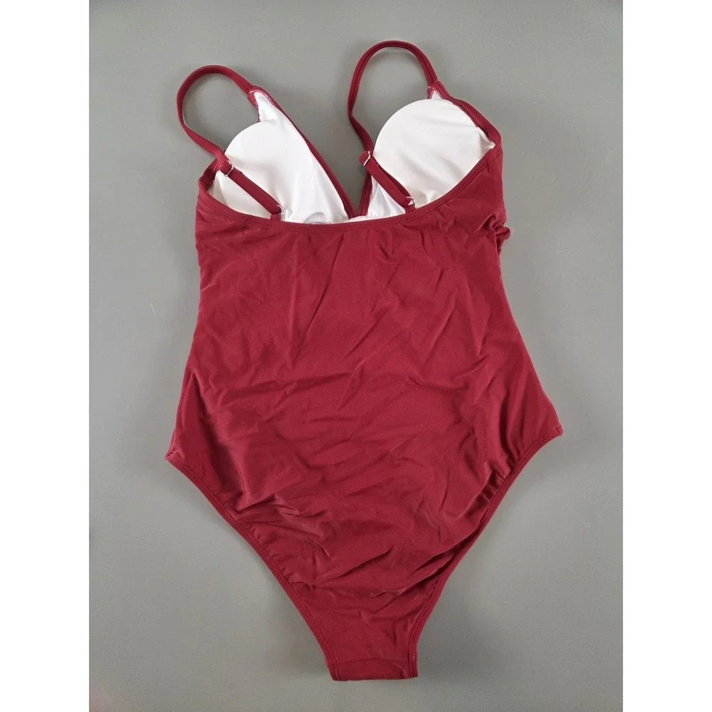 Cupshe One Piece Swim Bathing Suit Medium Red - Picture 2 of 5